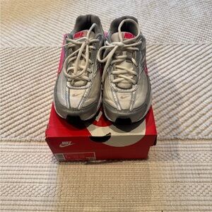 Nike Silver and Pink Athletic Shoes